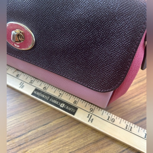 Coach Colorblock Satchel | Pink Red Plum Leather‎ | Preppy Chic Y2K Quiet Luxury - Picture 11 of 11